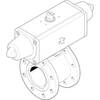 Ball valve Series: VZBC Stainless steel/PTFE Pneumatic operated Single acting PN16 Flange DN80